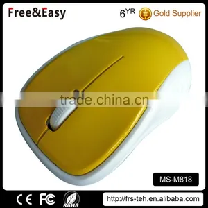 Beige USB Desktop Golden Color Wired Mouse thumbnail-6