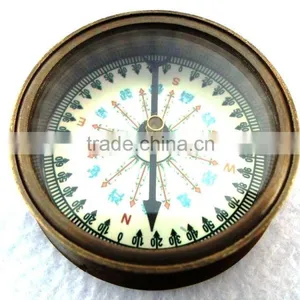 Antique Finish Camping Pocket Compass - Calendar Compass 13520 thumbnail-1