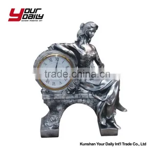 Lady Clock Craft Polyresin Figurine for Gifts thumbnail-2