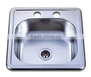 Single Bowl Top Mount Porcelain Sink thumbnail-1