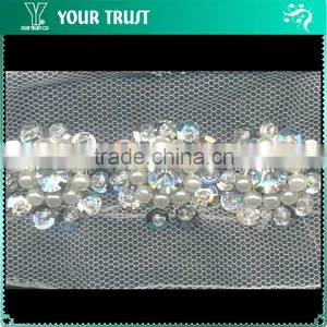 Transparent Bead White Pearl White Polyester Thread Trimming thumbnail-4