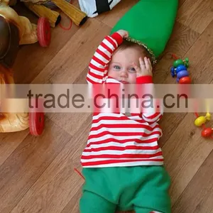 High Quality Cotton Christmas Pajamas Kids Elf/christmas Costume thumbnail-1