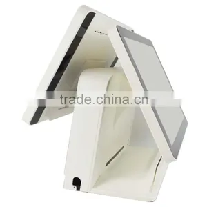2015 New Modern Pos System Machine Touch Dual Screen Pos Systems Tablet White IZP010 thumbnail-4