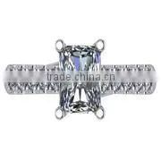 925 Sterling Silver Solitaire Accent Engagement Anniversary Ring Mount093 thumbnail-1