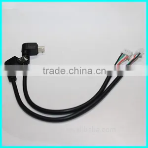 0.2M 22awg 90 Degree Micro Usb to Open Cable thumbnail-1