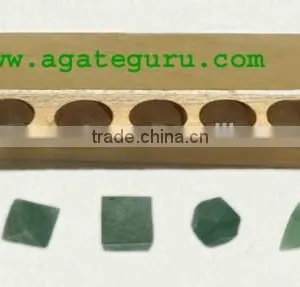 GREEN AVENTURINE 5PCS GEOMETRY SET WITH BOX : Wholesale Geometry 5pcs Sets thumbnail-1