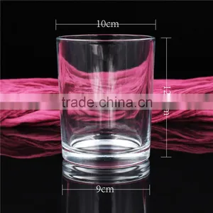 10*12.5cm Wholesale Big Clear Round Scented Candle Glass Jar thumbnail-1