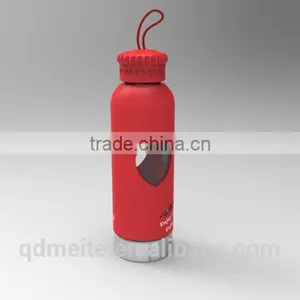 2016 Custom Glass Bottle /water Bottle/ Drink Bottle With Silicone Sleeve Quality Choice thumbnail-2