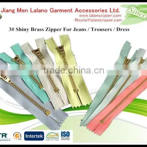 Good Qualtiy Shiny Brass Zippers for Pants thumbnail-6
