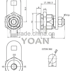Key Lock Cash Drawer Cabinet Locks thumbnail-3