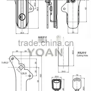 Black Zinc Cabinet Lock of Hardware Plane Lock thumbnail-3