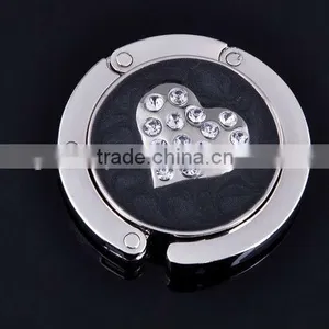 Bag Hanger With Crystal Heart,handbag Snap Clips Bag Decorative Chain Quality Choice thumbnail-1