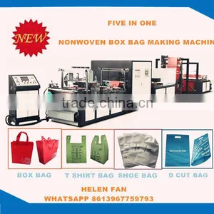 Computerized Non Woven Fabric Box Bag Making Machine With AUTO HANDLE SEALNG thumbnail-1