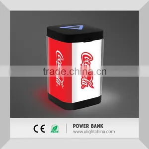Mini Power Bank 2000mAh With LED Backlight Logo, New Style 360 Degree Light up Power Bank thumbnail-3