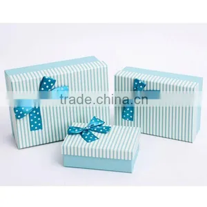 Nice Color 3pcs Set Stripes Paper Gift Boxes Candy thumbnail-3