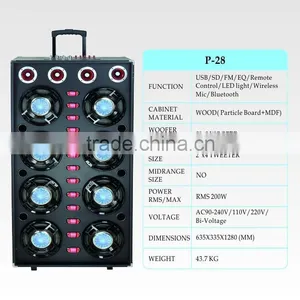 LED Light Big Power Professional Bluetooth Home Audio Subwoofer Speaker thumbnail-2