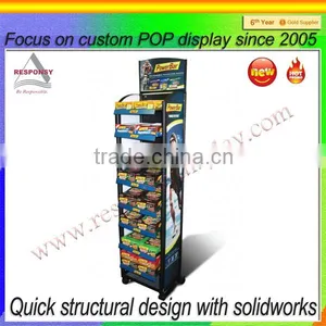 POP Custom Energy Food Metallic Display Rack for Stores thumbnail-1
