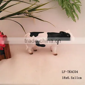Polyresin Funny Holstein Cow Statue Garden for Sale thumbnail-1