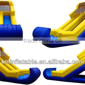 Yellow Blue Inflatable Water Slide thumbnail-1