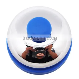 Table Call Bell in Silver Plated Cover With Colorful Painted Plastic Base thumbnail-2