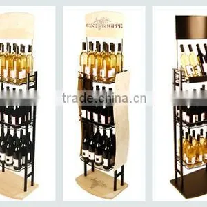 3 Layers Wine Tower Bottle Retail Display Shelving thumbnail-1