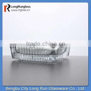 LongRun 4oz China Popular Machine Pressed Square Glass Ashtray With Elegant Design thumbnail-1