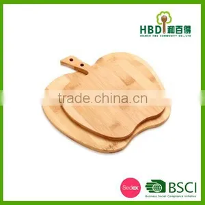 Cute Apple Shape Bamboo Wooden Cutting Board thumbnail-3
