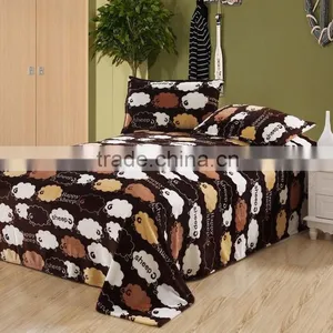Printed Flannel Bed Sheet Queen Size thumbnail-1
