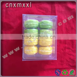 8 Pcs Macaron Clear Printed Box With PET Inner Trays Food Industrial Use and Grade Plastic Type 5 Macaron thumbnail-3