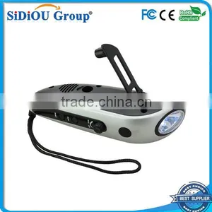 Handle Dynamo Rechargeable Led Radio Flashlight thumbnail-1