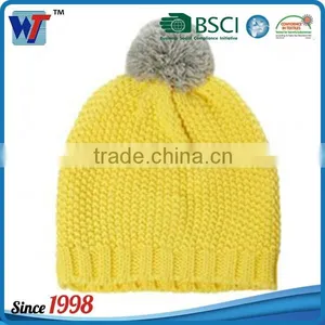 Custom Winter Mens Beanies Knitted Hat With Leather Patch Label thumbnail-2