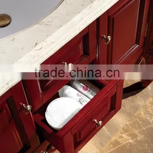 Old Hand Curved Bathroom Vanity With Vingage Mirror WTS1605 thumbnail-3