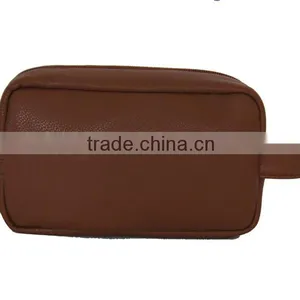 High Quality Bag Lady Brow Leather Makeup Cosmetic Bag thumbnail-3