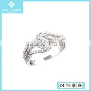2015 New Products Pave Cheapest Diamond Ring For Couple thumbnail-5