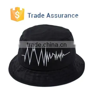 High Quality Black Cotton Bucket Hat,White Bucket Hat ,Embroidery Bucket Hat Wholesale thumbnail-1