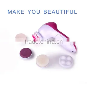 Skin Care Beauty Facial Brush Massager Scrubber 5 in 1 Electric Face Clean Brush thumbnail-1