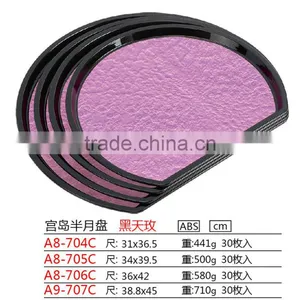 Fashion Semicircular Plastic Colorful Food Tray thumbnail-1