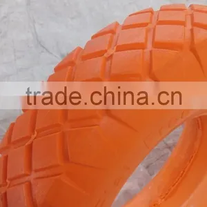 PU Foma Industrial Elastic Wheel With Bearing thumbnail-4
