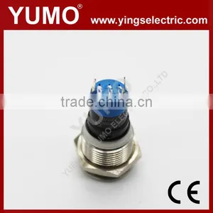 LA16JSF-11E Blue Push Button Monetary With Lamp Stainless Steel 12V DC thumbnail-3