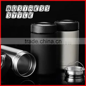 New Design 304 Double Layers Stainless Steel Dermatoglyph Lid Rubber Paint Body Office Gift Vacuum Thermal Insulation Cups thumbnail-2