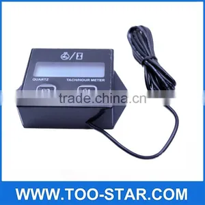 Black LCD Digital Tach/Hour Meter Tachometer Gauge For 2/4 Stroke Gas Engine thumbnail-2