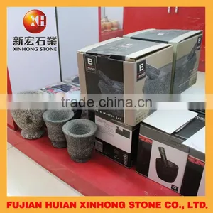Natural Granite Stone Mortar and Garlic Crusher for Kitchen Appliances thumbnail-5