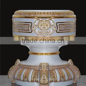 Glorious Decorative Fruit Bowl, Gold Color Fruit Bowl With Handles, Gilt Decorative Arts & Crafts thumbnail-2
