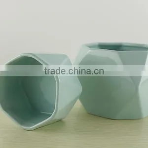Factory Wholesale Custom Design Prismatic Holder Ceramic Candle Jar thumbnail-3