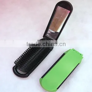15060313 Mini Traveling Set Plastic Foldable Mirror Comb Keychain thumbnail-4