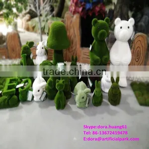 H08062 Customize All Kinds of Artificial Grass Animal Green Grass Rabbit Fake Animal thumbnail-1