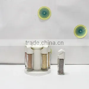 150ml Clear Glass Spice Jar With Plastic Rack thumbnail-1