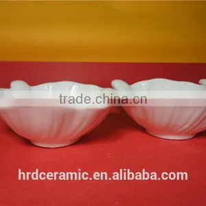 Stocked Wholesale Best Prices Porcelain Bowl Ceramic Dish Leaf Shape thumbnail-2