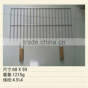 Double Handle Stainless Steel Barbecue Bbq Grill Wire Mesh Net thumbnail-3