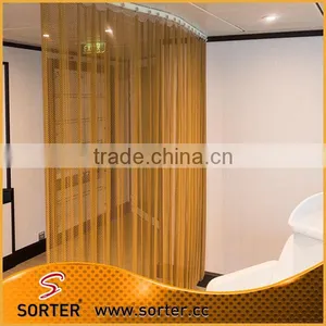 Hanging Golden Decorative Woven Mesh Room Divider thumbnail-1